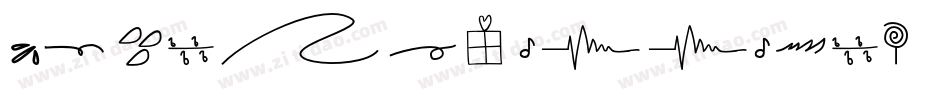 KG Heart Doodles字体转换